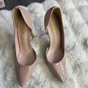 SHEIN Blush Patent Leather Heels
